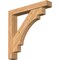Ekena Millwork Merced Block Smooth Bracket w/ Offset Brace, Western Red Cedar, 5 1/2"W x 34"D x 34"H BKT0604X34X34MRC05SWR - alternate 1